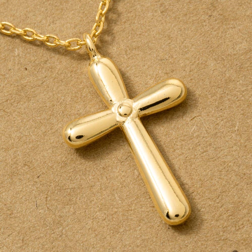Gold Dipped Cross Pendant Necklace
