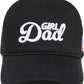 5 Panel 3D Embroidery Trucker Hat: Girl Dad (Black)