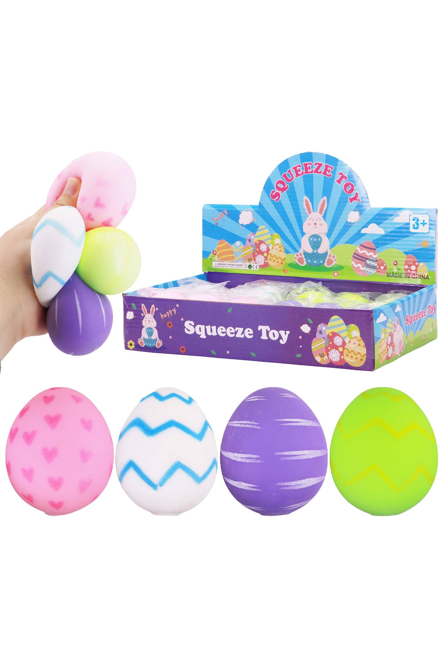 Easter Eggs Slime Filled Squishy - 12 Pcs