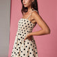 PD19326 Polka Dot Smocked Mini Dress