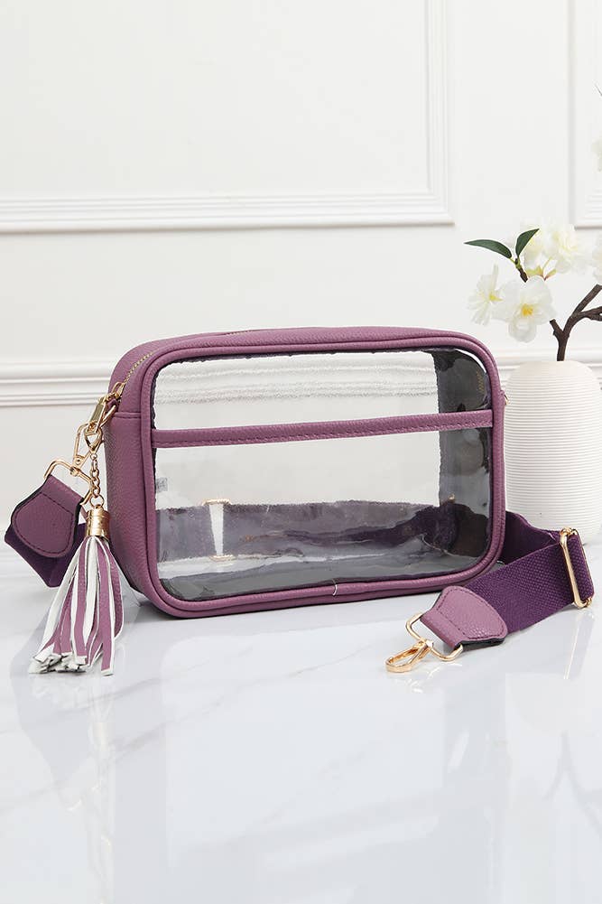 Clear PU crossbody camera bag from Sip and Shop Arizona boutique
