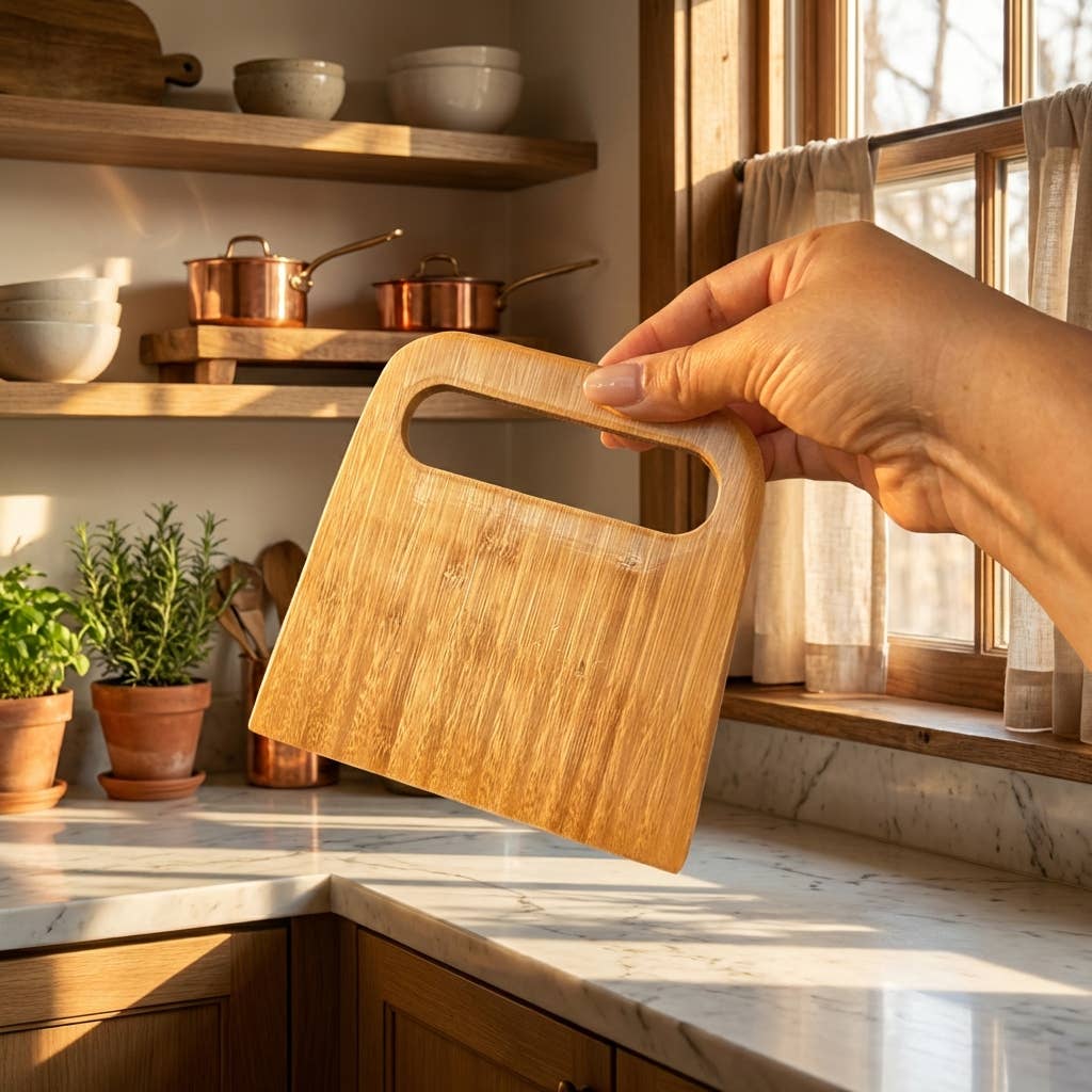 Bamboo Baking Bench & Dough Scraper | Faire Market