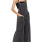 ..Washed Double Gauze Wide Leg Overalls