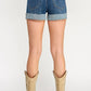 S8036D-TUMMY CONTROL HIGH RISE WITH CUFF SHORTS