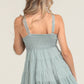 C4G30-ASIS V NECK LACE TRIM DOUBLE STRAPS TIERED SKIRT DRESS