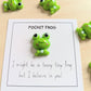 Pocket Frog Encouragement Card with Mini Figurine