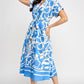 Floral Short Sleeve Midi Dress