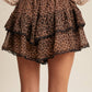 Leopard Tiered Lace Skort LP0273