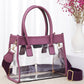 Clear handbag with color trim from Sip and Shop Arizona

