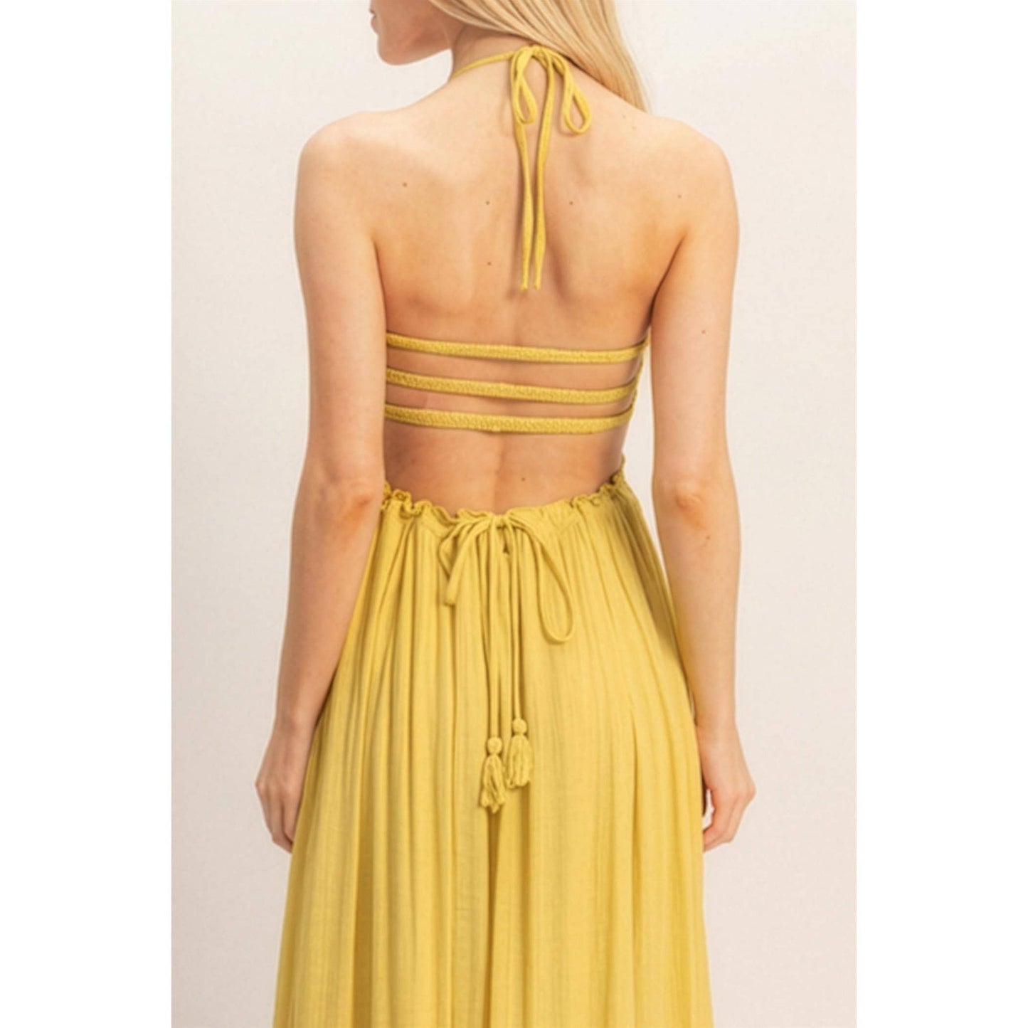 Smocked Halter Maxi Dress