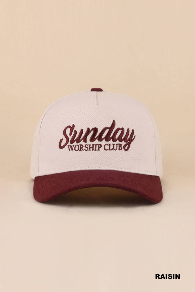 Sunday Worship Club Two Tone Cotton Hat