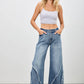 P8212M-MID RISE WIDE FRAYED SEAM