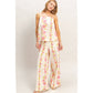 Floral Spaghetti Strap Top & Pants Set