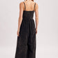 WASHED SLEEVELESS WIDE LEG JUMPSUIT