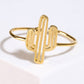 Gold Dipped Delicate Adjustable Cactus Ring