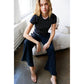 Polka Dot Short Sleeve Crew Neck Top