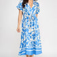 Floral Short Sleeve Midi Dress