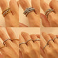 Stainless Steel Stackable Plain Band Rings Linked | 40R134