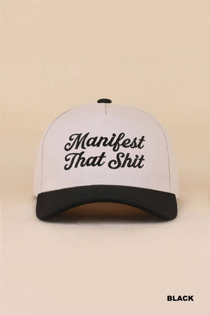 Manifest That Shit Two Tone Snapback Hat