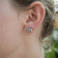 18K Gold PVD Stainless Steel CZ Mini Huggie Earrings