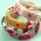 FLORAL CROCHET SOFT WOVEN KNIT HEADBAND HAIR BAND | 40HB182