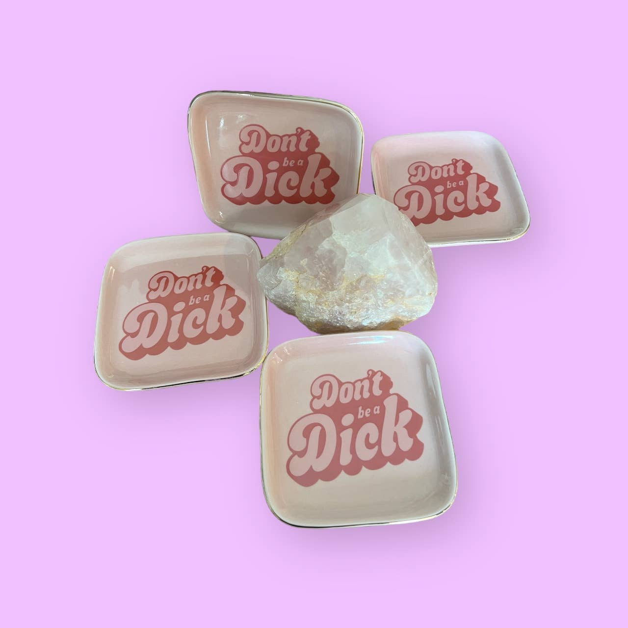Don't Be a Dick Trinket Boho Jewelry Dish Ceramics Tray