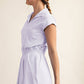 BUTTER SHORT SLEEVE QUARTER ZIP ROMPER