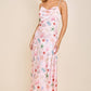 Seashell Coastal Print Slip Midi Dress