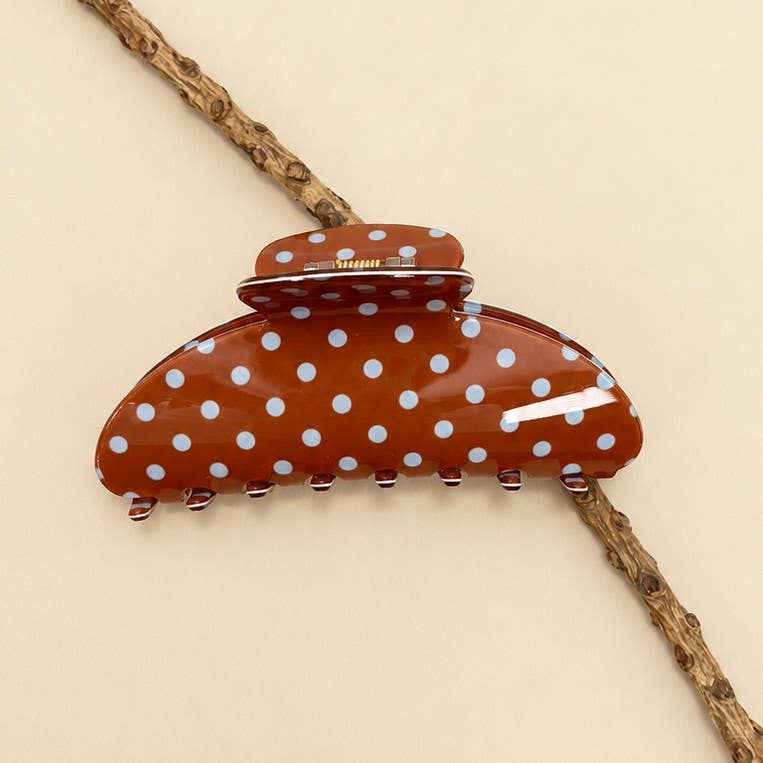 Retro Polka Dot French Style Hair Claw Clips | 40H1202
