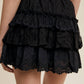 Lace Tiered Shorts with Ruffle Details