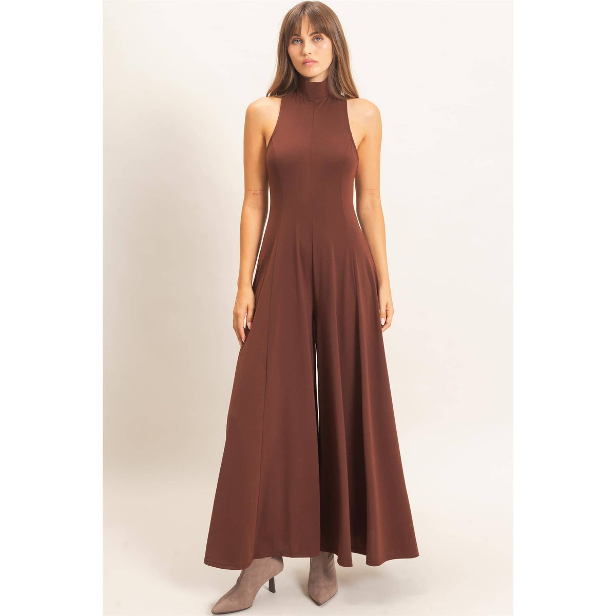 Sleeveless Halter Neck Jumpsuit