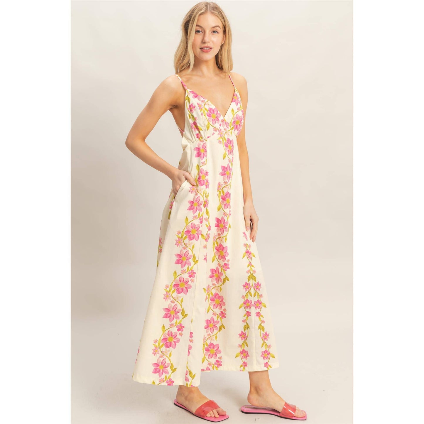 Floral V-Neck Cami Dress