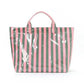 Large Striped Vinyl Tote Bags | 40P595