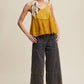 Wide-Leg Denim Drawstring Pants LP0256