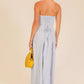 Striped Strapless Maxi Dress