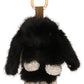 Bling Bunny Rabbit Soft Fur Plush Doll Keychain