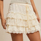 Lace Tiered Shorts with Ruffle Details