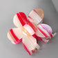 FLOWER STRIPE CELLULOSE HAIR CLAW CLIPS | 40H609