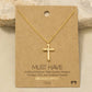 Gold Dipped Cross Pendant Necklace