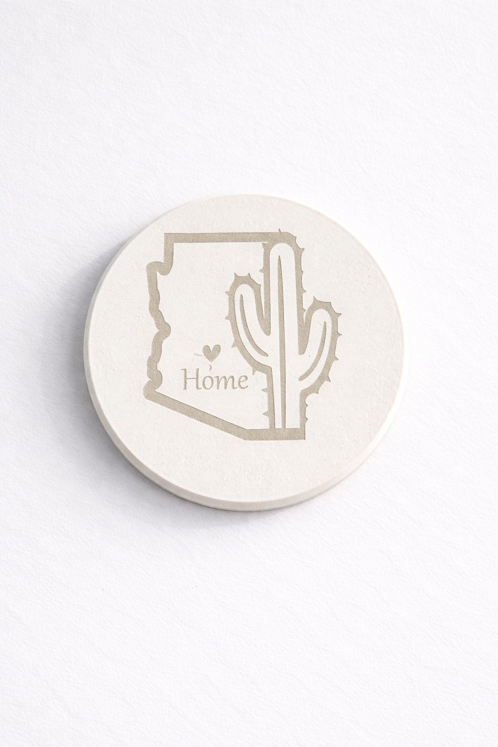 Arizona Home Stone Coaster with Heart