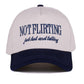 Not Flirting Two Tone Canvas Cotton Cap