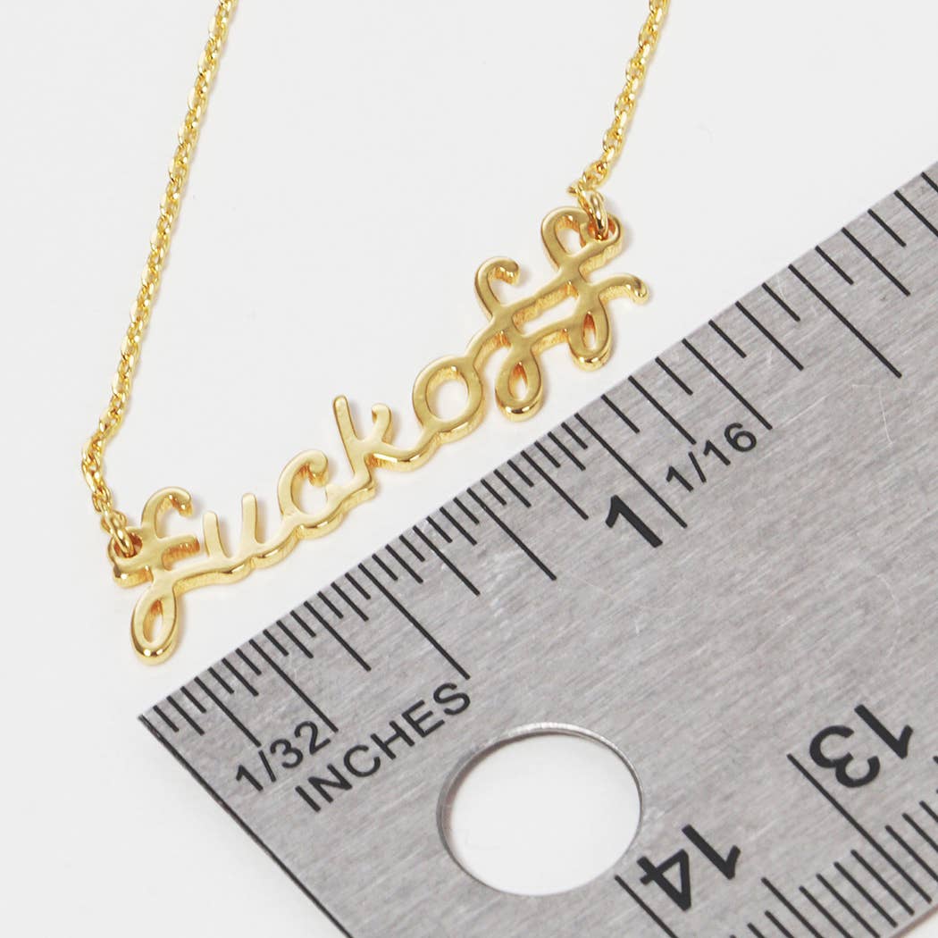 Gold-Dipped Fuck Off Fashion Necklaces