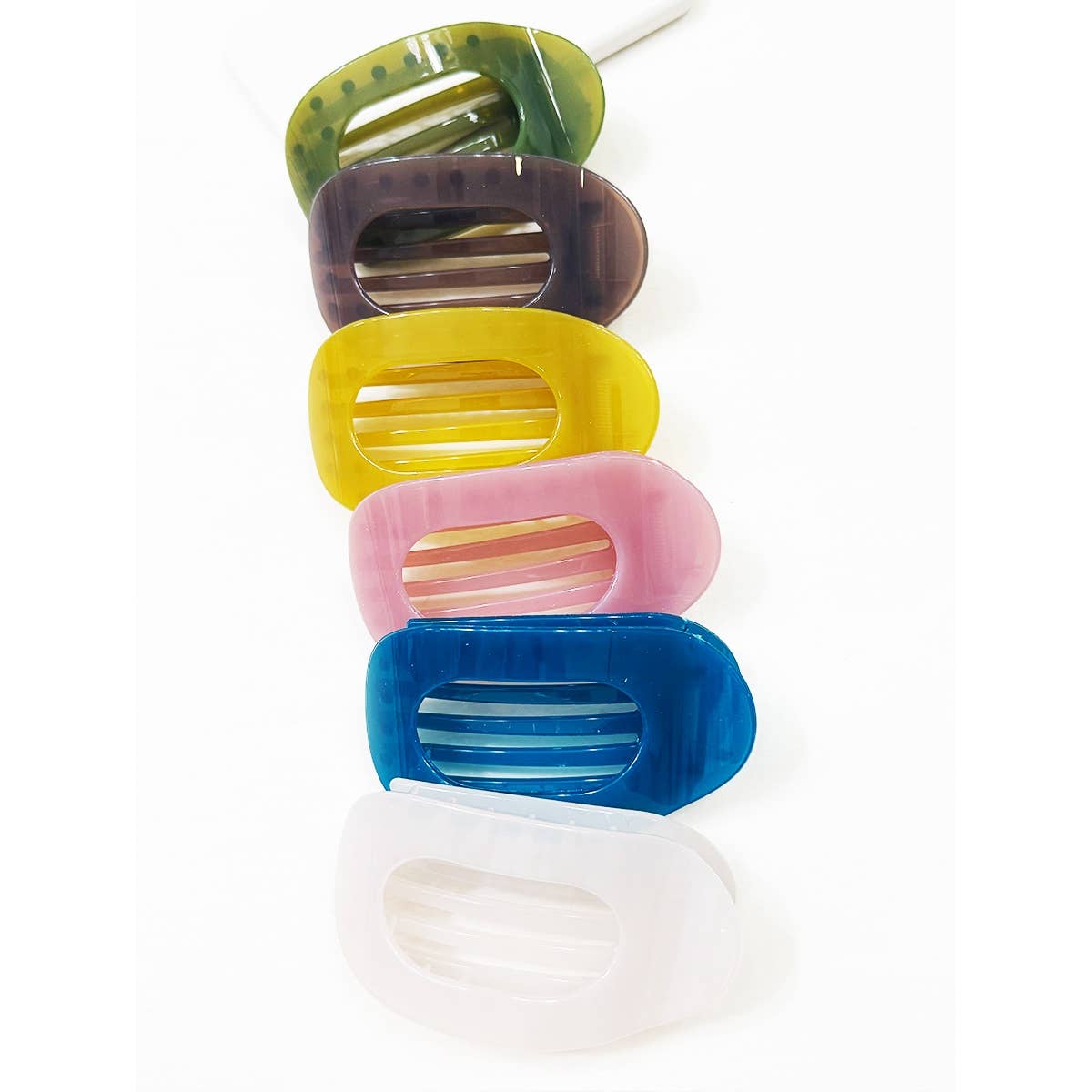 Jelly Colors of Oval Flat Hair Claw