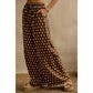 POLKA DOT WAIST ELASTIC WIDE PANTS