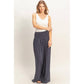 Polka Dot Elastic Wide-Leg Pants