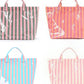 Large Striped Vinyl Tote Bags | 40P595