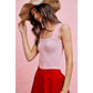 FLORAL JACQUARD SEAMLESS TANK TOP