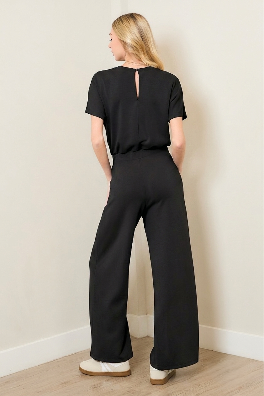 BUTTERY SOFT CINCHED WAIST JUMPSUIT FWMJ3555