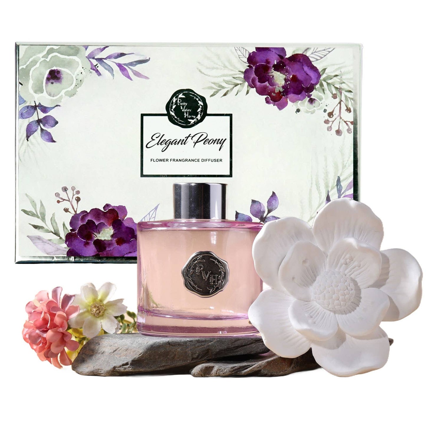 Magnolia Flower Diffuser Gift Set - Elegant Peony