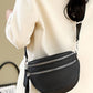 `.Double Zip Crescent Sling Bum Bag